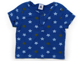 プチバトー PETIT BATEAU Tシャツ・カットソー 80 男の子 ブルー×星柄 子供服 ベビー服 キッズ アウトレット ユーズド 【中古】キッズ・ベビー・マタニティ