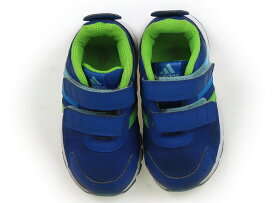 アディダス Adidas スニーカー 靴13cm〜 男の子 青・蛍光グリーン 子供服 ベビー服 キッズ アウトレット ユーズド 【中古】キッズ・ベビー・マタニティ