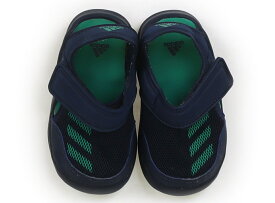 アディダス Adidas スニーカー 靴13cm〜 男の子 ネイビー　緑 子供服 ベビー服 キッズ アウトレット ユーズド 【中古】キッズ・ベビー・マタニティ