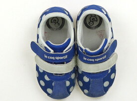 ルコックスポルティフ le coq sportif スニーカー 靴13cm〜 男の子 ブルー、白、ドット 子供服 ベビー服 キッズ アウトレット ユーズド 【中古】キッズ・ベビー・マタニティ