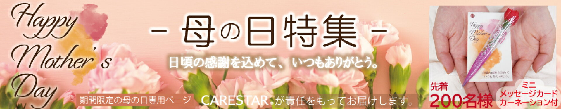 母の日特集ページ CARESTAR