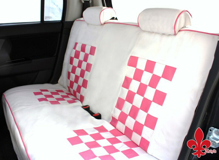 楽天市場 店内全品5 引き お買い物マラソン ミラ ココアに 軽自動車汎用 ホワイト ピンク 送料無料 ピンクマニア シートカバー ダイハツ Daihatsu ケアスター シートカバーカー用品のｚ Style