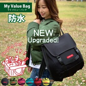 【店内全品5％引き！】お買物マラソン レジカゴ 防水 バッグ リュック 4wayマイバリューバッグ ブラック 車 買い物 トート レジかご エコバッグ 大容量 カナロア ウェットスーツ素材 かわいい アウトドア 洗える バッグ 釣り キャンプ 海水浴 プール CARESTAR