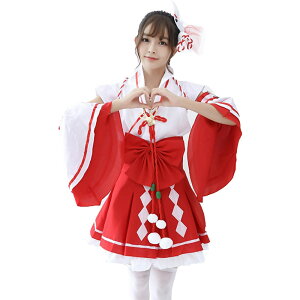 【全品最大30%OFF】ハロウィン コスプレ セクシー 衣装 巫女 和服 ミニ丈 着物 花魁 コスプレ衣装 コスチューム レディース スカート 振袖 袴風 大人 こすぷれ 仮装衣装 仮装 巫女コスプレ 巫