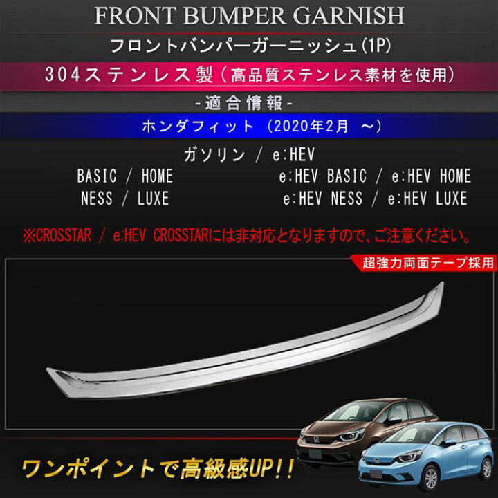楽天市場】ホンダ フィット GR系 パーツ フロントバンパーガーニッシュ 