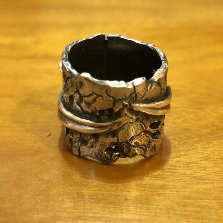 楽天市場】【ハンドメイド】 スカル リング 指輪 19.5号 木 純銀 