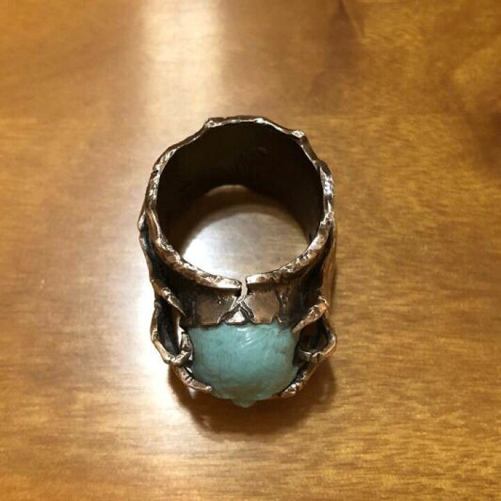 楽天市場】【ハンドメイド】 スカル リング 指輪 19.5号 木 純銀 