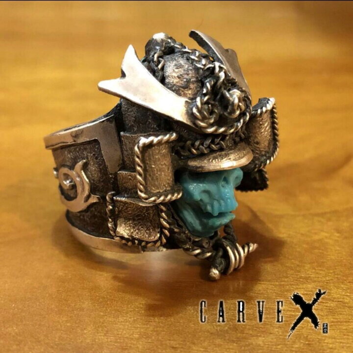 楽天市場】【ハンドメイド】 スカル リング 指輪 21号 侍 純銀 