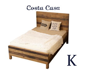 ベッド キングサイズ K フレームのみ オプションにてマットレス付可 サーフ系 西海岸風インテリア カリフォルニアスタイル