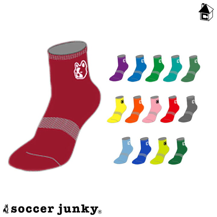 Soccer Junky【サッカージャンキー】テクニック+3 ショートストッキング〈フットサル サッカー ソックス パンディアー二くん〉 CP16225-A フットサルショップ casa paterna soccer junky テクニック 3ショートストッキング CP16225