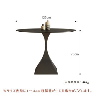 【5年保証】【組立設置有】円形 ダイニングテーブル 80/100/120 6人掛け 4人用 3人掛け 丸テーブル 丸 黒 ブラック セラミック天板 食事テーブル リビング 食卓テーブル おしゃれ モダン 北欧 韓