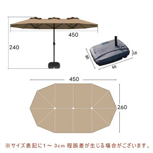 【5年保証】ガーデンパラソル 手動開閉タイプ 日よけ 雨よけ対応 送料無料