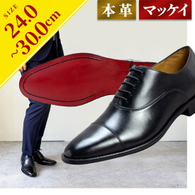 【4月末まで！ 500円オフ】 ビジネスシューズ 本革 メンズ ストレートチップ レッドソール 内羽根 革靴 皮靴 大きいサイズ フォーマル 結婚式 ドレスシューズ ギフト 冠婚葬祭 小さい スーツ 紳士靴 就活 人気 成人式 新社会人 送料無料 あす楽 入学式