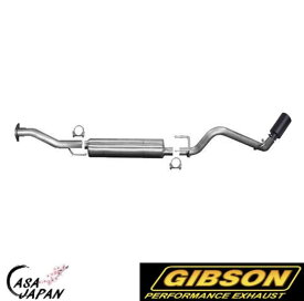 Gibson トヨタ タコマ 3.5L V6 ダブルキャブ アクセスキャブ 2016~2020年 シングル +5hp トルク＋20lb-ft ステンレス ブラックセラミックチップ マフラー エキゾースト ギブソン +BS