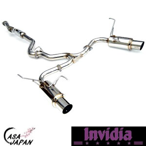 INVIDIA スバル WRX S4 VAG STI VAB VA 2.0L ターボ 4ドア 2014~2021年 キャットバック マフラー エキゾースト T304ステンレス ポリッシュチップ インビディア N1 +BS
