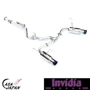 INVIDIA スバル WRX S4 VB VBH 2.4L FA24F 2022年~ キャットバック マフラー エキゾースト T304ステンレス  チタンブルーチップ インビディア N1 +BS