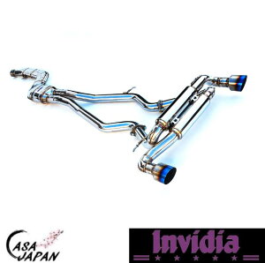 INVIDIA トヨタ スープラ RZ A90 DB DB02 DB42 DB06 2ドア A/T RWD B58 3.0L ターボ 2019年~ バルブ付き キャットバック マフラー エキゾースト T304ステンレス チタンブルーチップ インビディア Gemini R400 +BS