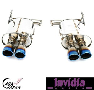 INVIDIA スバル WRX S4 VB VBH 2.4L FA24F 2022年~ アクセルバック マフラー エキゾースト T304ステンレス チタンブルーチップ インビディア Q300 +BS