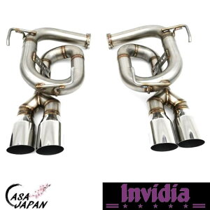 INVIDIA Xo WRX S4 VB VBH 2.4L FA24F 2022N~ ANZobN }t[ GL][Xg T304XeX |bV`bv CrfBA Twin Loop +BS