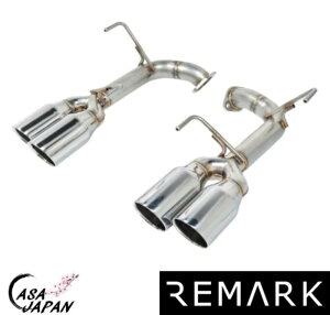Remark スバル WRX S4 STI VAB VAG 2014~2021年 リマーク アクセルバック 4inchダブルウォール出口 マフラー エキゾースト T304ステンレス +BS