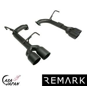 Remark スバル WRX S4 STI VAB VAG 2014~2021年 リマーク アクセルバック 4inchシングルウォール出口 マフラー エキゾースト T304ステンレス ブラック +BS