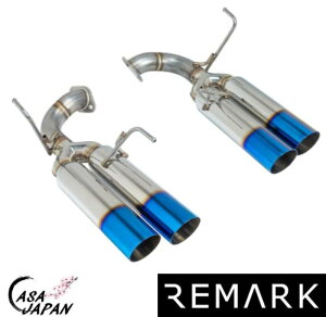 Remark スバル WRX S4 STI VAB VAG 2014~2021年 リマーク アクセルバック Boso Edition 3.5inchシングルウォール出口 マフラー エキゾースト T304ステンレス チタンブルーチップ +BS