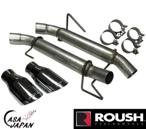 Roush フォード マスタング GT 4.6L V8 GT500 5.4L V8 2005~2010年 アクセルバック エキゾースト マフラー ラウシュ T409パイプ T304出口 +BS