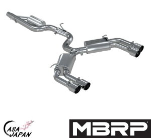 MBRP アウディ S3 セダン AWD AT (S-Tronic) 2.0 TFSI L4 2015~2020年 キャットバック マフラー バルブデリート エキゾースト T304ステンレス STREET +BS