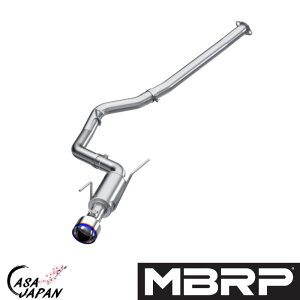 MBRP スバル インプレッサ WRX S4 STI GV GVB GVF セダン VA VAB VAG 2011~2021年 キャットバック エキゾースト マフラー T304ステンレス チタンブルーチップ STREET +BS