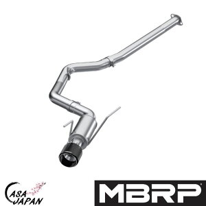 MBRP スバル インプレッサ WRX S4 STI GV GVB GVF セダン VA VAB VAG 2011~2021年 キャットバック エキゾースト マフラー T304ステンレス カーボンチップ STREET +BS