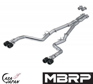 MBRP �_�b�W �`�������W���[ HEMI 2017�N~ 5.7L 2015~2022�N 6.2L 6.4L V8 �}�t���[ �G�L�]�[�X�g T304�X�e�����X �J�[�{���t�@�C�o�[�`�b�v RACE R/T SRT Hellcat Scat Pack 392 +BS
