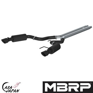 MBRP フォード マスタング GT 5.0L V8 コンバーチブル 2015~2017年 キャットバック エキゾースト マフラー アルミメッキ鋼 ブラックPC STREET +BS