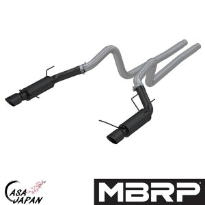 MBRP フォード マスタング GT 5.0L 2011~2014年 GT500 5.4L 2011~2012年 V8 Shelby RWD AT/MT キャットバック エキゾースト マフラー アルミメッキ鋼 ブラック RACE +BS