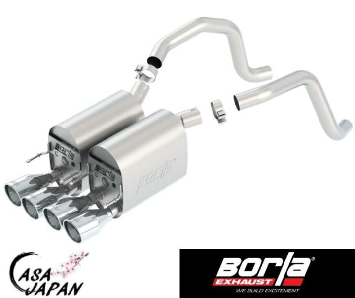 楽天市場】Borla シボレー コルベット C6 6.0L 6.2L 2005~2008年 RWD 