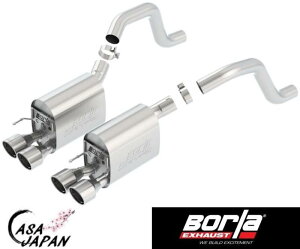 Borla V{[ Rxbg C6 Z06 7.0L ZR1 6.2L 2006~2013N RWD M/T̂ 2hAN[y ANZobN }t[ S-Type }t[ GL][Xg T304XeX {[ +BS
