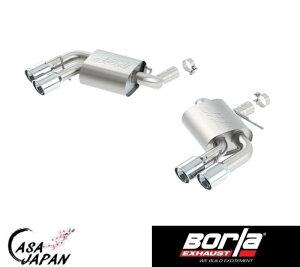 Borla V{[ J} SS 6.2L V8 2016N~ AT/MT RWD 2hA NPPtĂȂ ANZobN S-Type }t[ GL][Xg T304XeX {[ +BS