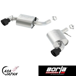 Borla V{[ J} SS 6.2L V8 2016~2023N AT/MT RWD 2hA NPPp GFXȊO ANZobN S-Type }t[ GL][Xg T304XeX ubN`bv {[ +BS