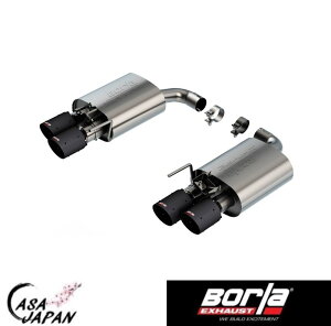 Borla フォード マスタング GT 5.0L V8 クーペ・コンバーチブル アクティブバルブ付き 出口4本 2024年〜 S-Type アクセルバック マフラー エキゾースト T304ステンレス カーボンファイバーチップ ボ