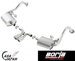 Borla ポルシェ 981 ケイマン ボクスター S 2013~2016年 2.7L 3.4L AT/MT RWD 2ドア S-Type キャットバック マフラー エキゾースト T304ステンレス ボーラ +BS