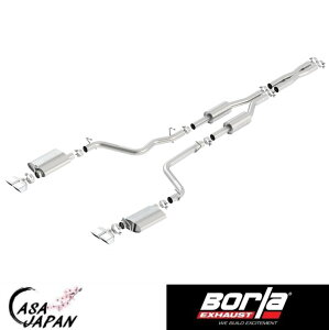 Borla �_�b�W �`�������W���[ R/T RT 5.7L V8 2009~2014�N M/T�EA/T RWD 2�h�A S-Type �L���b�g�o�b�N �}�t���[ �G�L�]�[�X�g T304�X�e�����X �{�[�� +BS