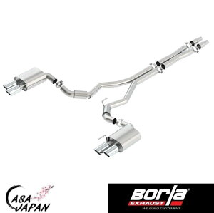 Borla tH[h }X^O GT 5.0L 2018~2023N A/TEM/T RWD 2hA N[y 3inchpCv ANeBuou S-Type LbgobN }t[ GL][Xg T304XeX {[ +BS