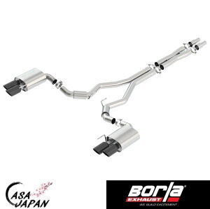 Borla tH[h }X^O GT 5.0L 2018~2023N A/TEM/T RWD 2hA N[y 3inchpCv ANeBuou S-Type LbgobN }t[ GL][Xg T304XeX ubNN[`bv {[