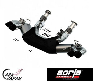 Borla �V�{���[ �R���x�b�g �X�e�B���O���C C8 6.2L V8 2020�N~ AT RWD 2�h�A AFM�EDFM NPP�o���u�t�� S-Type �L���b�g�o�b�N �}�t���[ �G�L�]�[�X�g T304�X�e�����X �u���b�N�N���[���`�b�v �{�[�� +BS