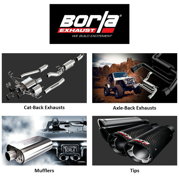 楽天市場】Borla ジープ グランド チェロキー SRT WK2 6.4L V8 2015 