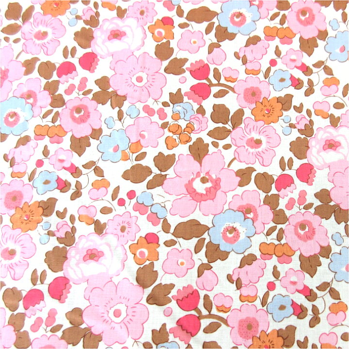 楽天市場】Liberty Fabrics Betsy タピオカ苺ミルク リバティプリント 