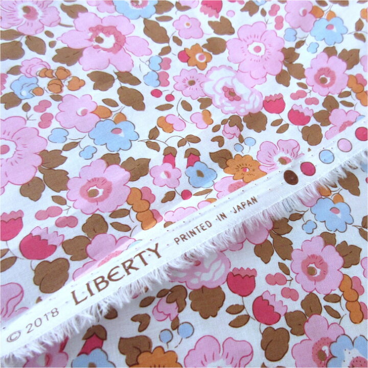 楽天市場】Liberty Fabrics Betsy タピオカ苺ミルク リバティプリント 