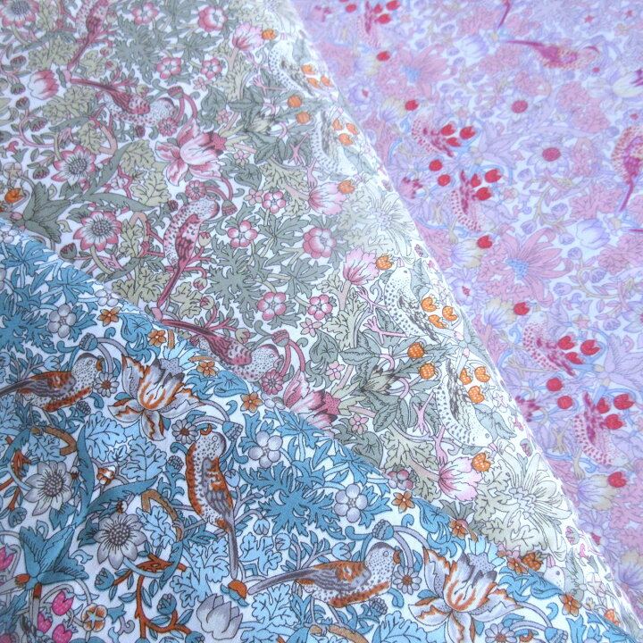 楽天市場】Liberty Fabrics Strawberry Thief Spring 国産タナローン 