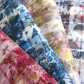リバティ生地 Childhood Collage(チャイルドフッドコラージュ) 国産タナローン 新エターナル Liberty Fabrics 50cm単位【昆虫柄】 【蝶柄】 【トンボ柄】