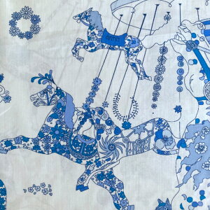 Emolly Can-Can A�F �u���[ ���o�e�B�v�����g���n Liberty Fabrics �A�� �^�i���[�� 50cm�P�� �y�n�� �����Y �j�̎q �ɂ��z