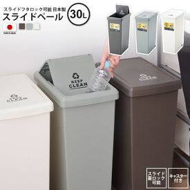 【楽天スーパーSALE 半額商品 53%off】ゴミ箱 30リットル おしゃれ ごみ箱 ダストボックス スライドペール 屋外 分別 キッチン スリム LFS-762 BR/GR/WH